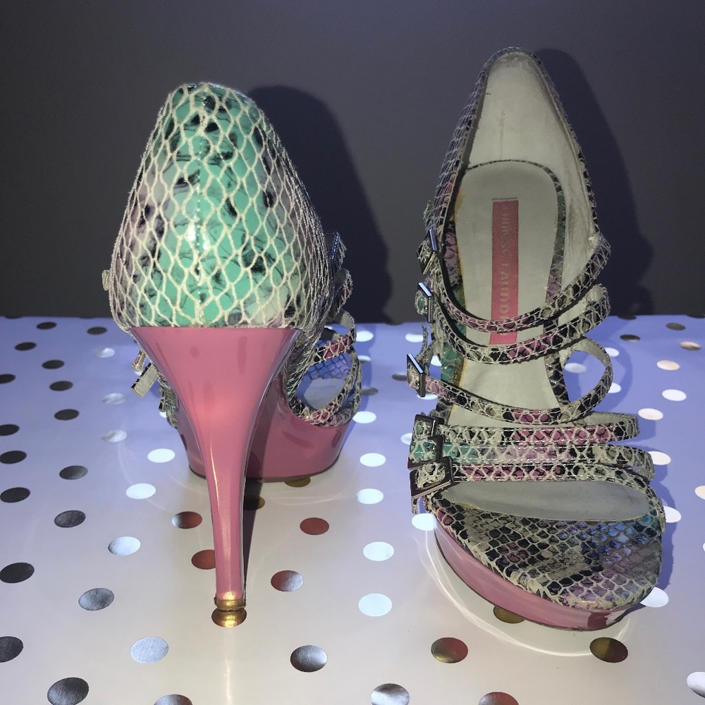 CHINESE LAUNDRY MULTI-COLORED ASHANTI HEELS - Picture 4 of 8